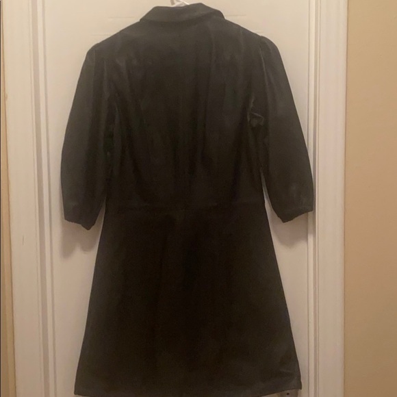 H&M - Black Pleather Leather Button Down Dress - Picture 5 of 6